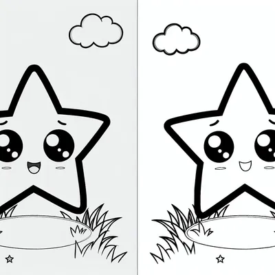 Star Shape to Color - Free Drawing