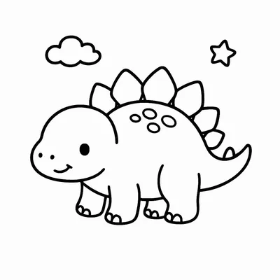 Stegosaurus Coloring Page - Free Printable
