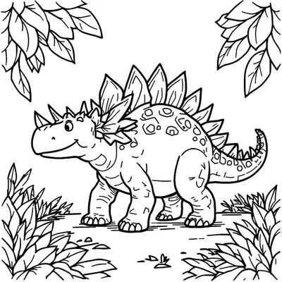 Stegosaurus Coloring Page - Free Printable