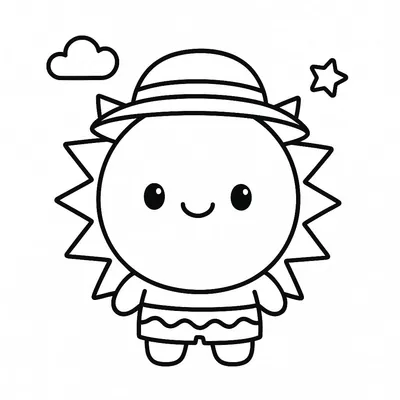 Summer Coloring Page - Free Printable