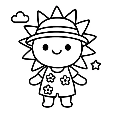 Summer Coloring Page - Free Printable