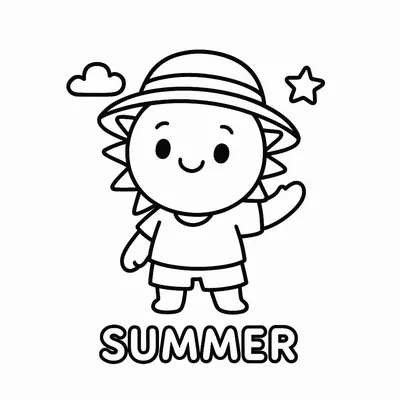 Summer Coloring Page - Free Printable
