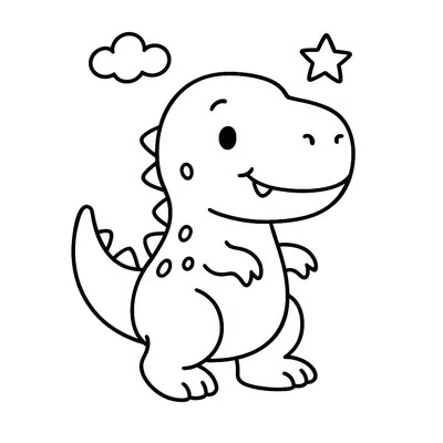 T-Rex Coloring Page - Free Printable