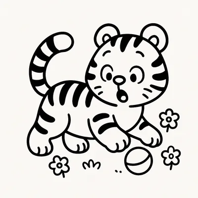 Tiger Coloring Page - Free Printable