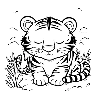 Tiger Coloring Page - Free Printable