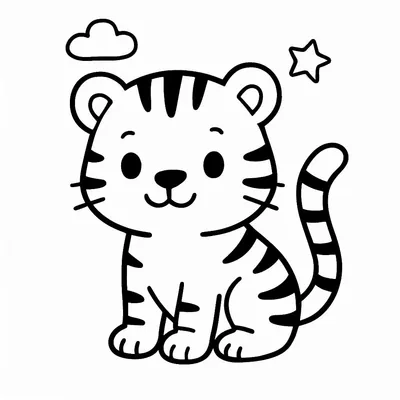Tiger Coloring Page - Free Printable