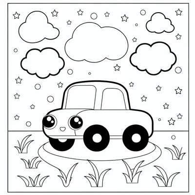 Toy Car to Color - Free Drawing