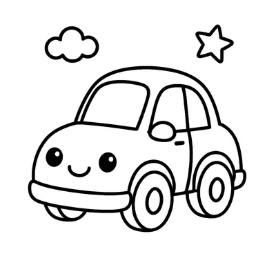 Toy Car Coloring Page - Free Printable