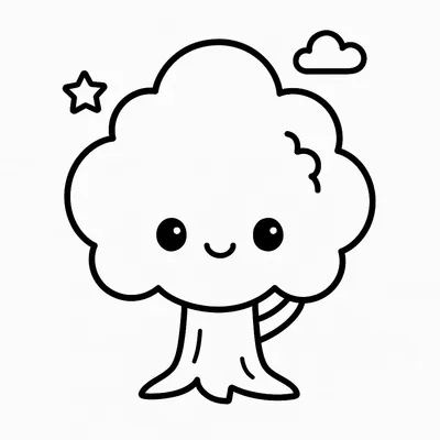 Tree Coloring Page - Free Printable