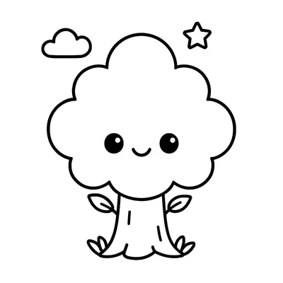 Tree Coloring Page - Free Printable