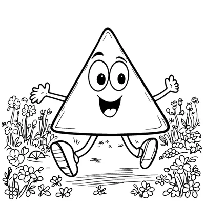 Triangle Coloring Page - Free Printable
