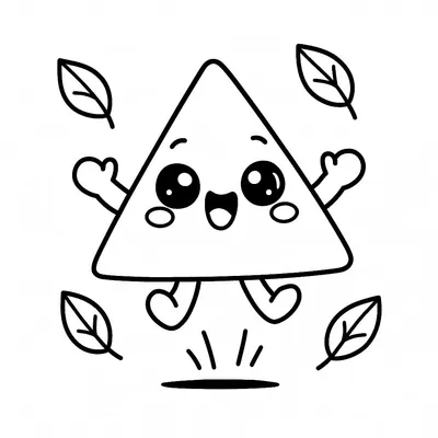 Triangle Coloring Page - Free Printable