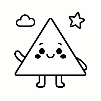 Triangle Coloring Page - Free Printable