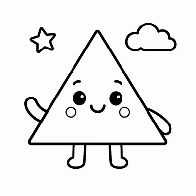 Triangle Coloring Page - Free Printable