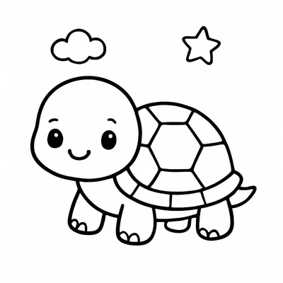 Turtle Coloring Page - Free Printable