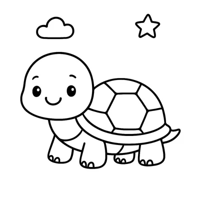 Turtle Coloring Page - Free Printable