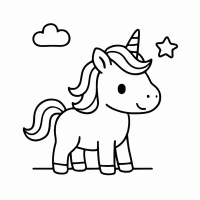 Unicorn Coloring Page - Free Printable