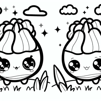 Vegetables to Color - Free Drawing