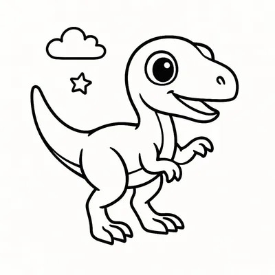 Velociraptor Coloring Page - Free Printable