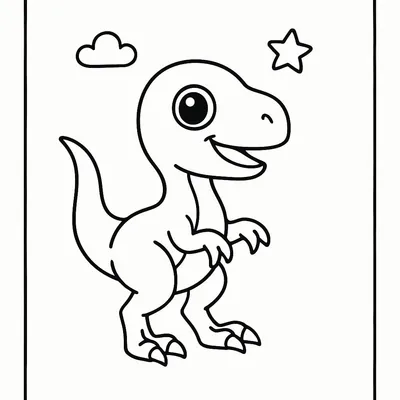 Velociraptor Coloring Page - Free Printable