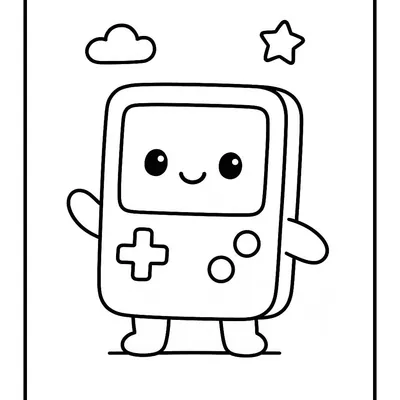 Video Games Coloring Page - Free Printable