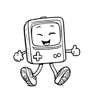 Video Games Coloring Page - Free Printable