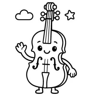 Violin Coloring Page - Free Printable