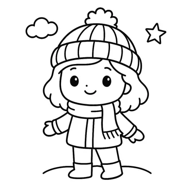 Winter Coloring Page - Free Printable