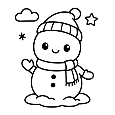 Winter Coloring Page - Free Printable