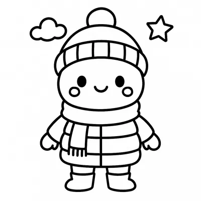Winter Coloring Page - Free Printable