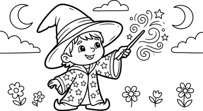 Wizard to Color - Free Drawing